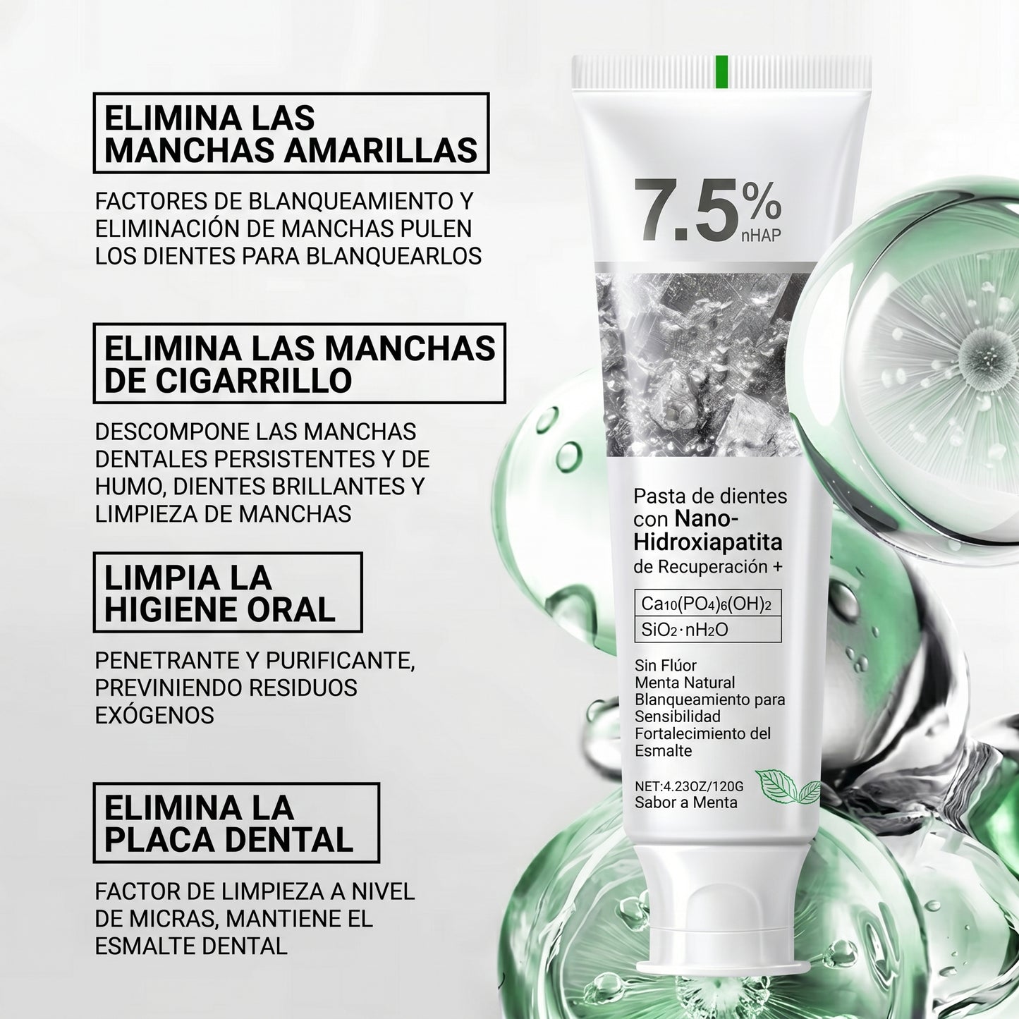 🦷 DentApex 7.5 – Kit Premium Exclusivo con 3 Unidades ✨ Cuidado Bucal Avanzado con Nano Hidroxiapatita Importada + Envío Gratis