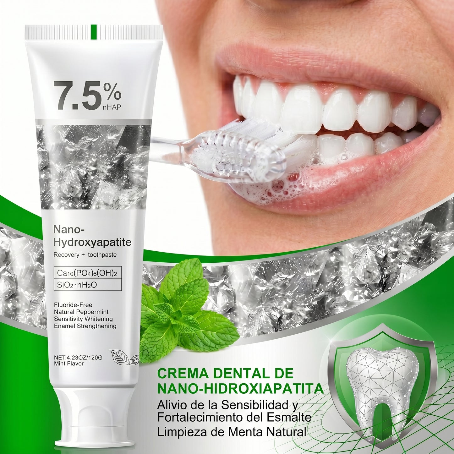 🦷 DentApex 7.5 – Kit Premium Exclusivo con 3 Unidades ✨ Cuidado Bucal Avanzado con Nano Hidroxiapatita Importada + Envío Gratis